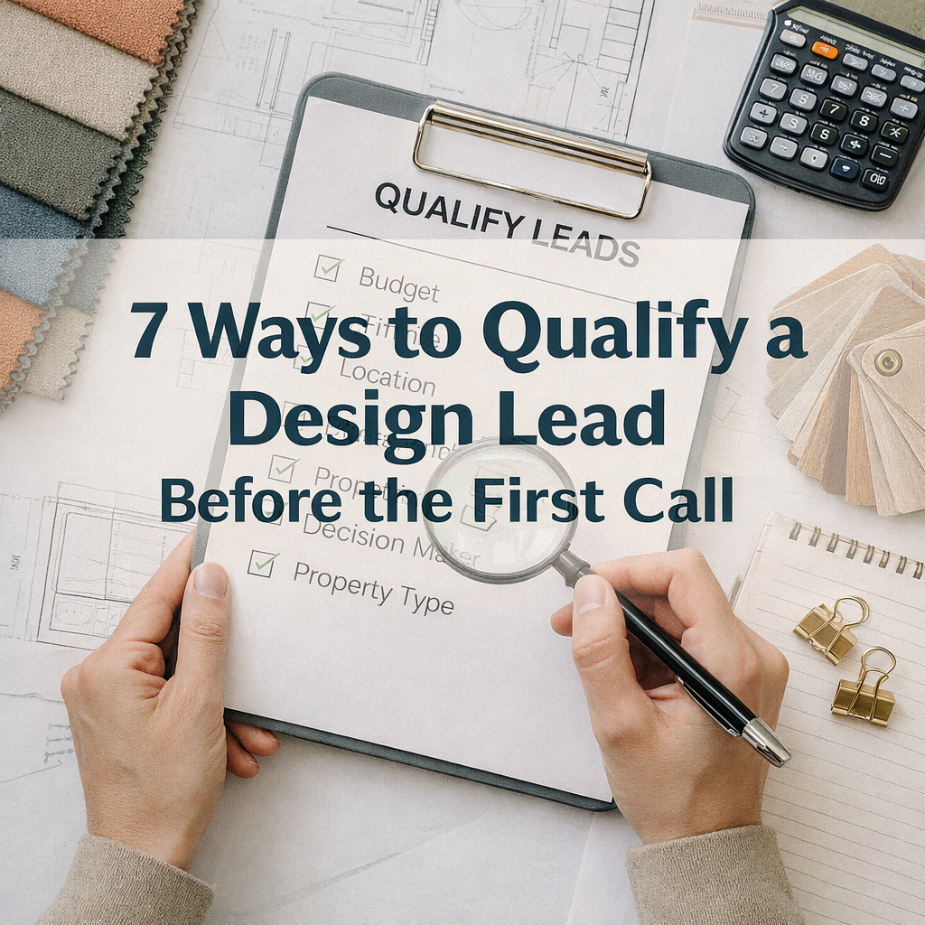 7 Ways to Qualify a Design Lead Before the First Call